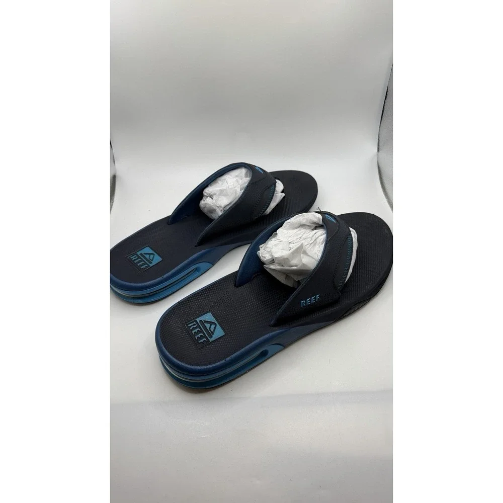 REEF Anchor Men's Size 12 Sandal LightGrey/Blue. Very Good Condition